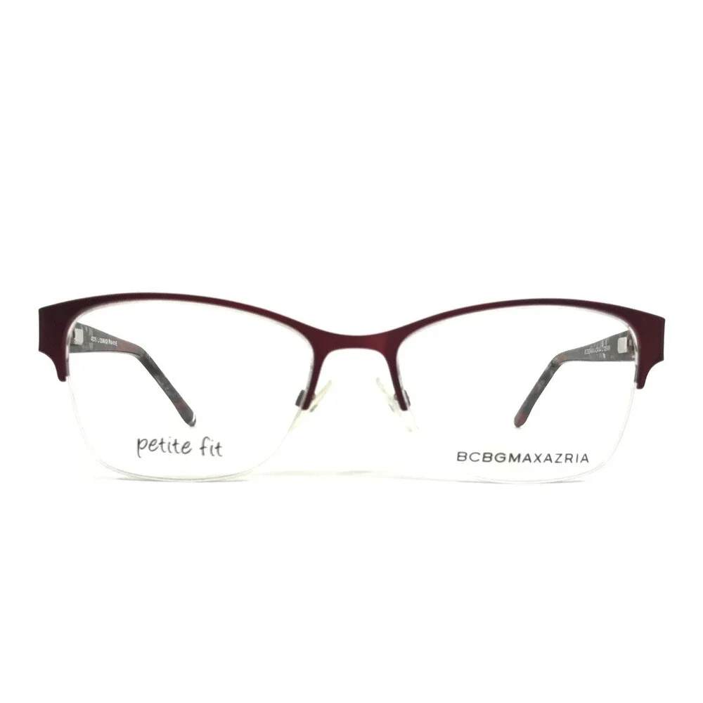 BCBGMAXAZRIA Eyeglasses Frames IRINA WINE Red Brown Cat Eye Half Rim 49-16-125